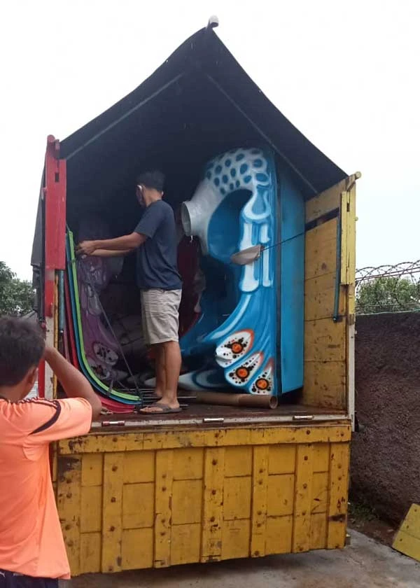 kirim perahu bebek 1 truck